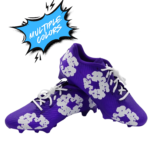 Denim Flowers Football Cleats 