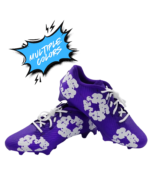Denim Flowers Football Cleats 