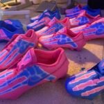 Painted Football Cleats 