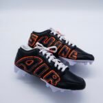 Solar Burst AJ1 Football Cleats  (Leather Sewn)