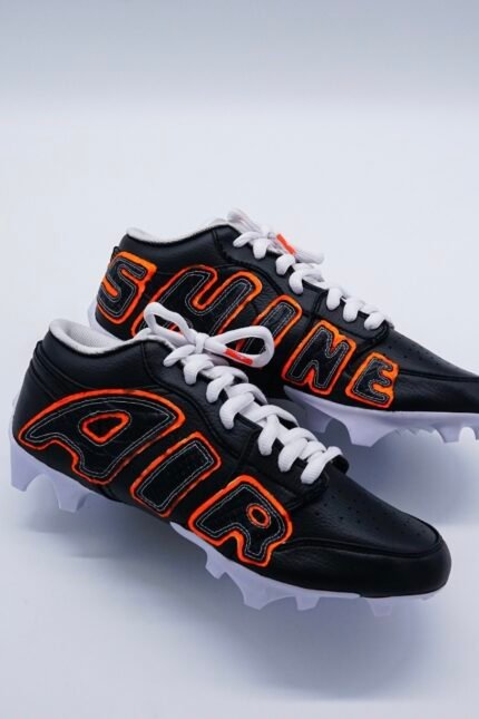 Solar Burst AJ1 Football Cleats  (Leather Sewn)