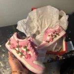 Pink Embroidered Petals