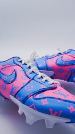 Cotton Candy LV AJ1  Football Cleats - Image 3