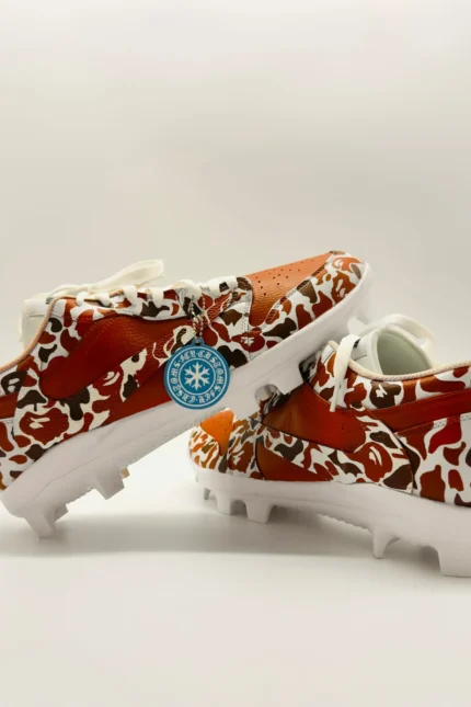 Bape Camo AJ1 Baseball Cleats